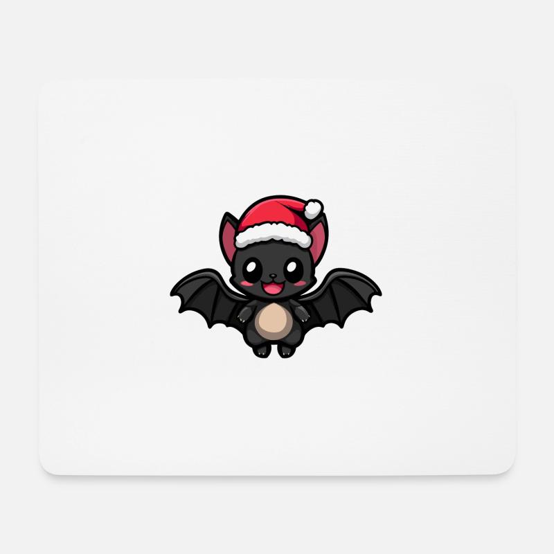 Fledermaus Weihnachten - Mousepad (Querformat) - Weiß