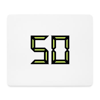 50 ANS. 50e ANNIVERSAIRE. ANNIVERSAIRE 50 ANS - Tapis de souris (format paysage) - blanc - Devant