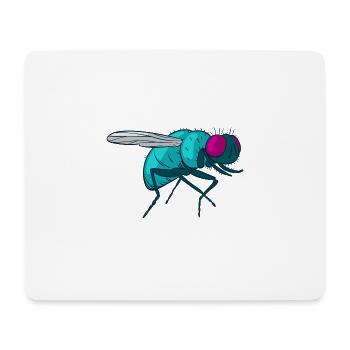 Fly housefly insect Muscidae - Mouse Pad (horizontal) - white - Front