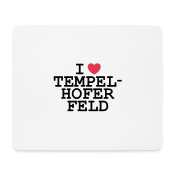 I love Tempelhofer Feld - Mousepad (Querformat) - Weiß - Vorne
