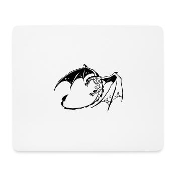 Drache - Mousepad (Querformat) - Weiß - Vorne
