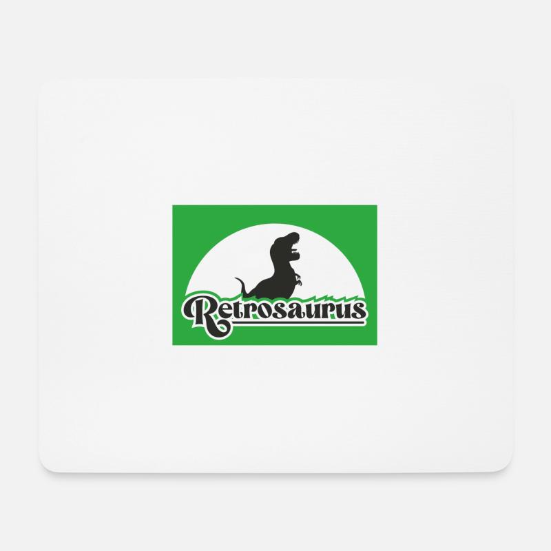 Retrosaurus grün - Mousepad (Querformat) - Weiß