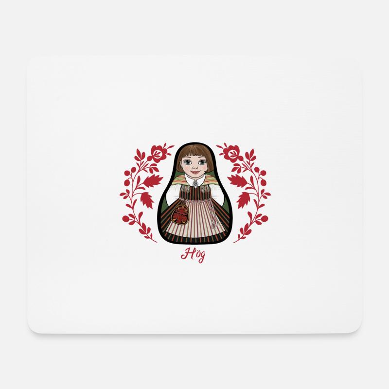 Höchste Inta mit Blumen. - Mousepad (Querformat) - Weiß