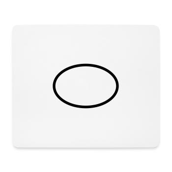 Oval Kreis Geometrie - Mousepad (Querformat) - Weiß - Vorne