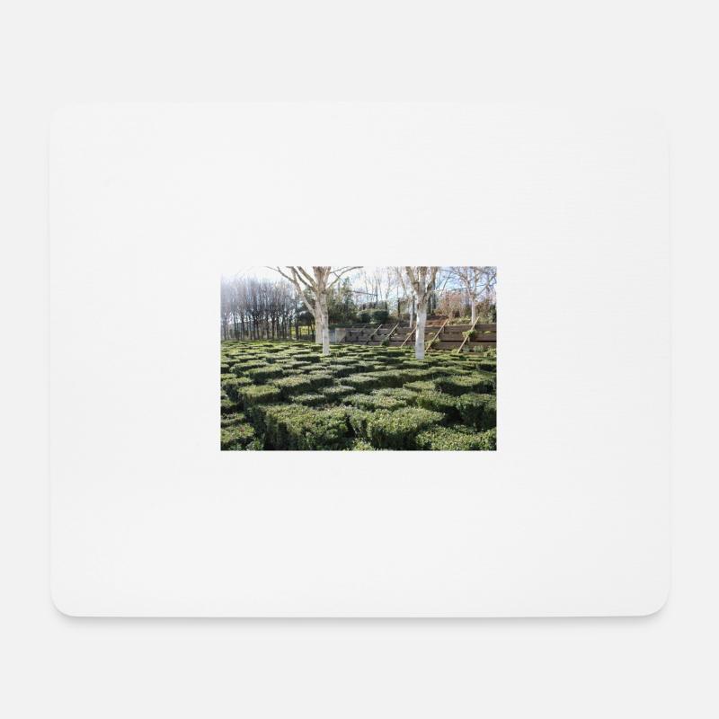 Französischer Zen-Garten - Mousepad (Querformat) - Weiß