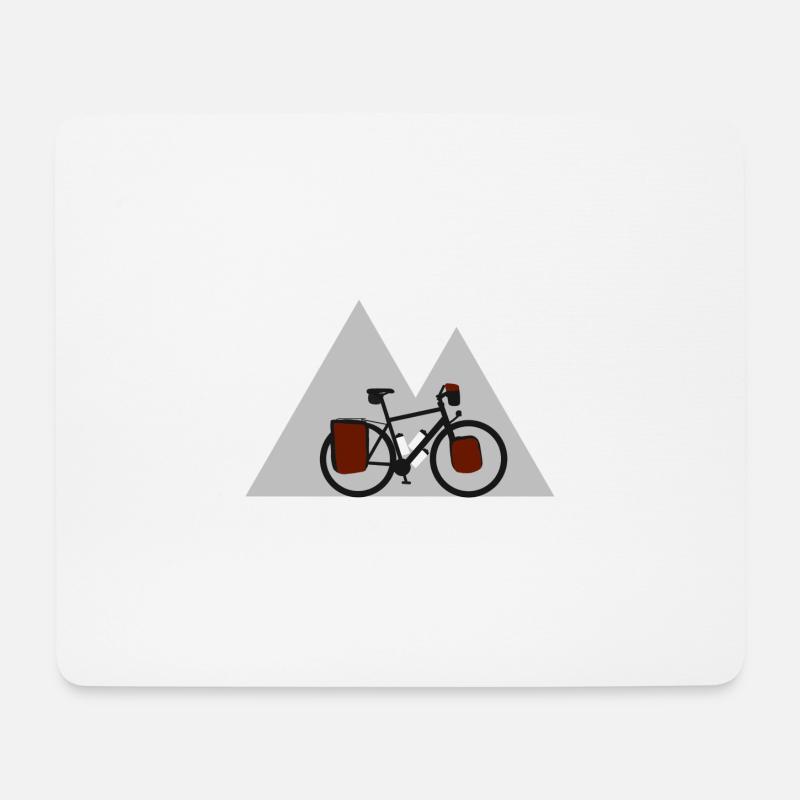 Fahrradtouren - Mousepad (Querformat) - Weiß
