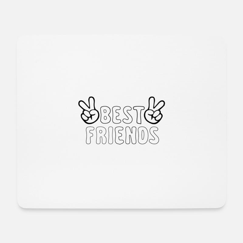 Beste Freunde - Mousepad (Querformat) - Weiß