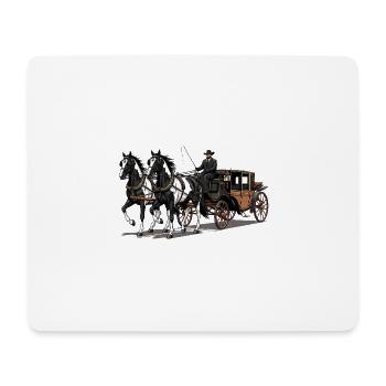 Horse-drawn carriage - Mouse Pad (horizontal) - white - Front