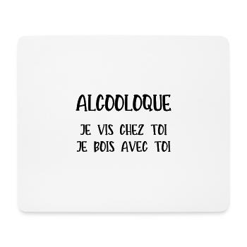 alcooloque - Tapis de souris (format paysage) - blanc - Devant
