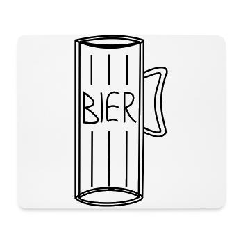 Bierglas - Mousepad (Querformat) - Weiß - Vorne