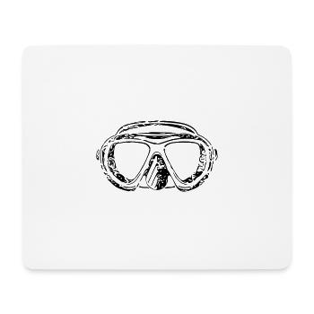 Vintage Vector Tauchermaske - Mousepad (Querformat) - Weiß - Vorne