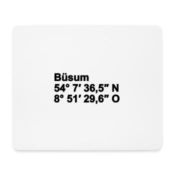 Büsum Leuchtturm Koordinaten - Mousepad (Querformat) - Weiß - Vorne