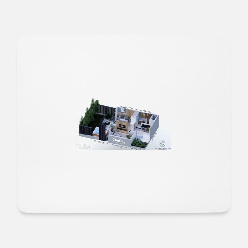 Wohnung - Mousepad (Querformat) - Weiß