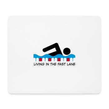 nager - Tapis de souris (format paysage) - blanc - Devant