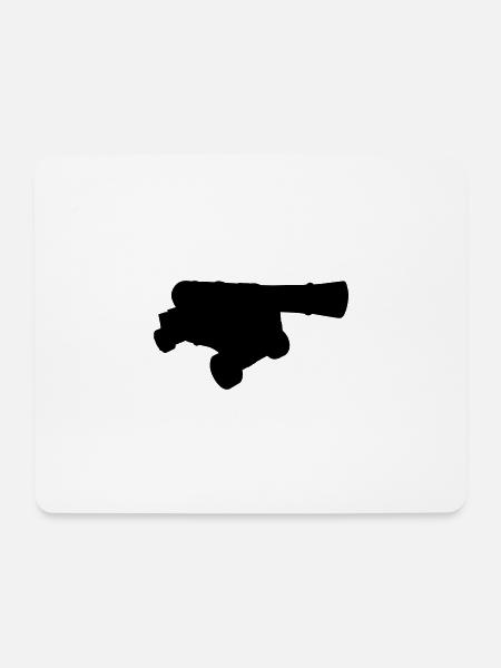 Kanone - Mousepad (Querformat) - Weiß