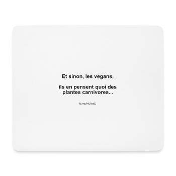 vegan - Tapis de souris (format paysage) - blanc - Devant