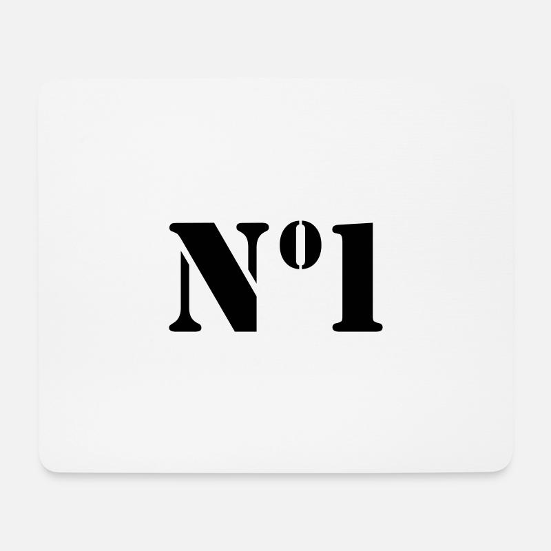 Number 1 - Mouse Pad (horizontal) - white