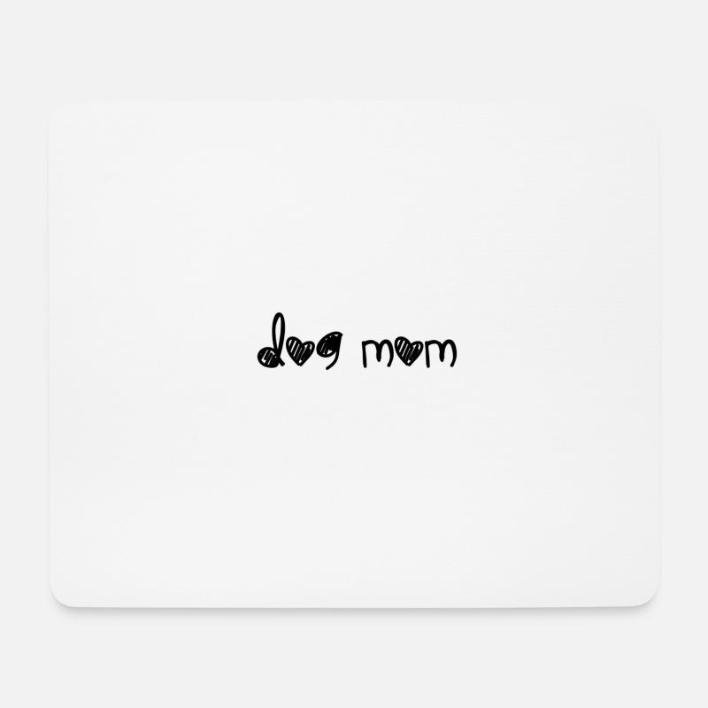 dog mom - Mousepad (Querformat) - Weiß