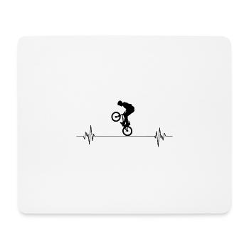 Herzschlag BMX - Mousepad (Querformat) - Weiß - Vorne
