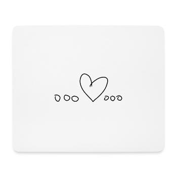 Point de symbole de coeur d’amour - Tapis de souris (format paysage) - blanc - Devant
