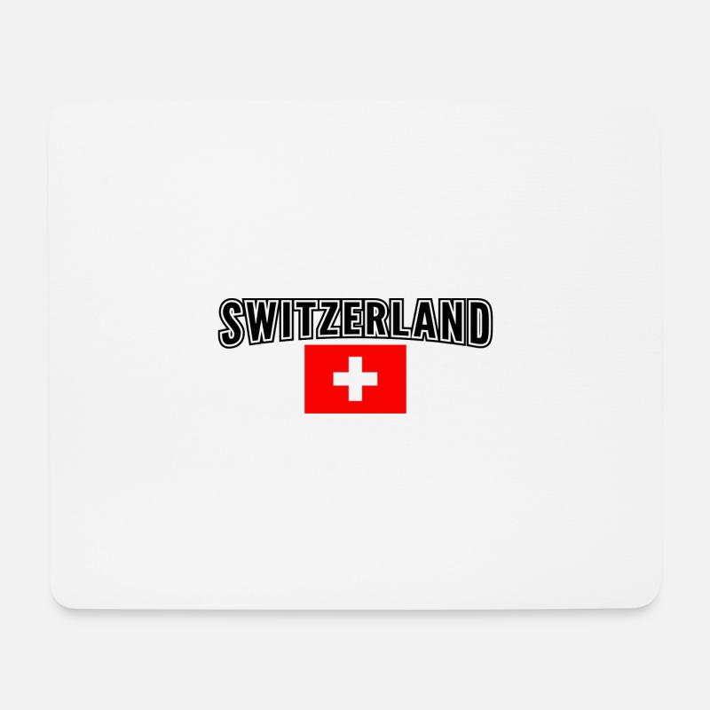 Schweiz - Mousepad (Querformat) - Weiß