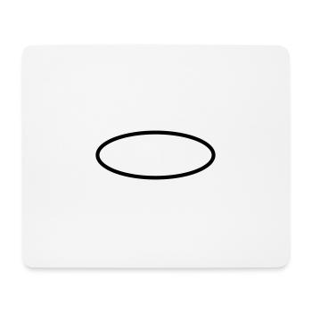Oval Kreis Symbole - Mousepad (Querformat) - Weiß - Vorne