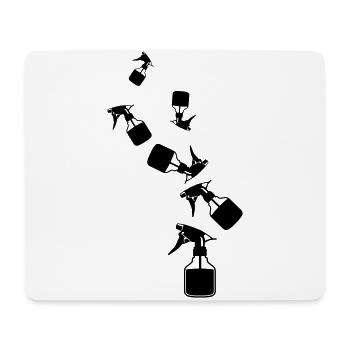 Icône Coiffeur - Tapis de souris (format paysage) - blanc - Devant