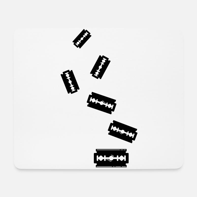 Rasierklinge Icon Symbol - Mousepad (Querformat) - Weiß