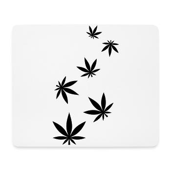 Hanf Blatt Icon - Mousepad (Querformat) - Weiß - Vorne