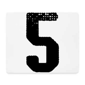Maillot numéro 5 - Tapis de souris (format paysage) - blanc - Devant