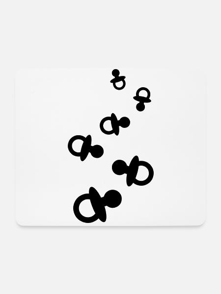 Schnuller Baby - Mousepad (Querformat) - Weiß