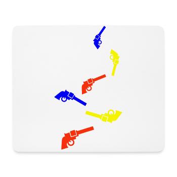 Weapon Symbol Pistol - Mouse Pad (horizontal) - white - Front