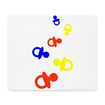 Sucette Bébé - Tapis de souris (format paysage) - blanc - Devant