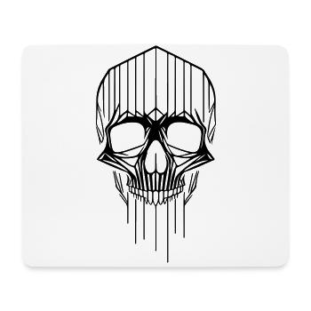 Crâne de squelette - Tapis de souris (format paysage) - blanc - Devant