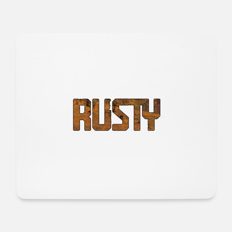 rusty - Mousepad (Querformat) - Weiß
