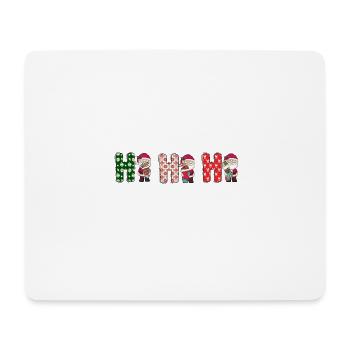 Frohe Weihnachten Weihnachtsmann Hohoho - Mousepad (Querformat) - Weiß - Vorne