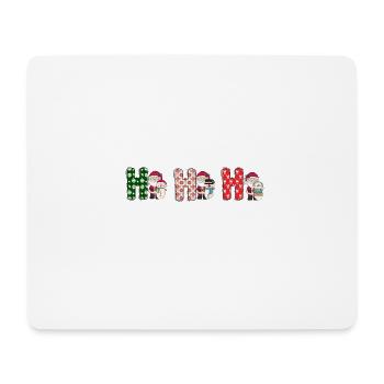 Frohe Weihnachten Weihnachtsmann Hohoho - Mousepad (Querformat) - Weiß - Vorne