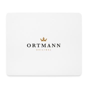 Logo original de la famille Ortmann - Tapis de souris (format paysage) - blanc - Devant