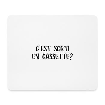 c'est sorti en cassette - Tapis de souris (format paysage) - blanc - Devant