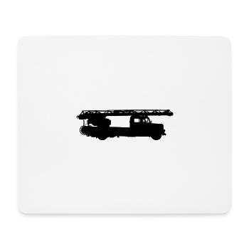 Rotary ladder fire brigade - Mouse Pad (horizontal) - white - Front