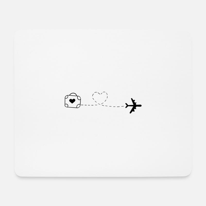 Love is Traveling - Mousepad (Querformat) - Weiß