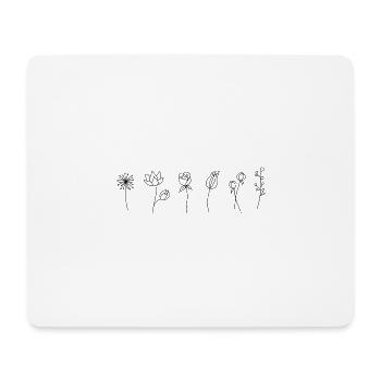 Lots of Flowers - Mousepad (Querformat) - Weiß - Vorne