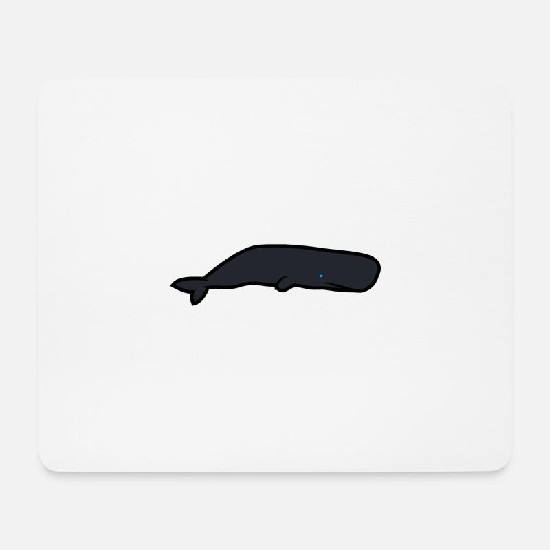 Pottwal - Mousepad (Querformat) - Weiß