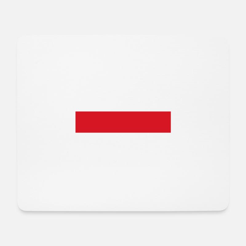 Roter Streifen - Mousepad (Querformat) - Weiß