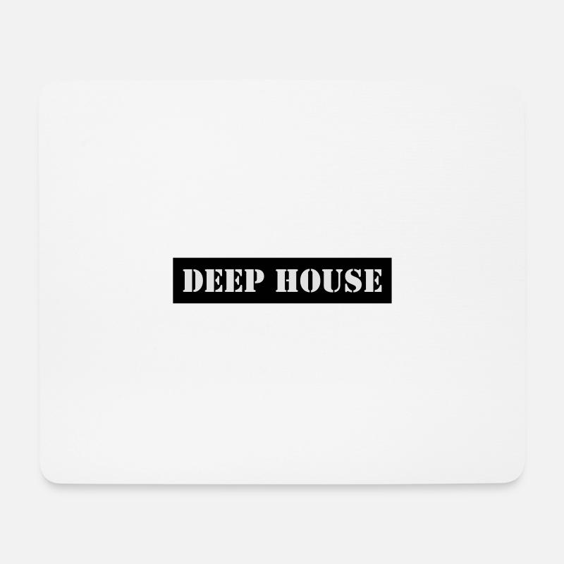 deep house - Tapis de souris (format paysage) - blanc
