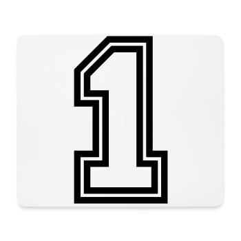 1 Zahl symbol - Mousepad (Querformat) - Weiß - Vorne