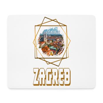 Zagreb Kroatien Skyline Stadt Heimat Liebe Gold - Mousepad (Querformat) - Weiß - Vorne