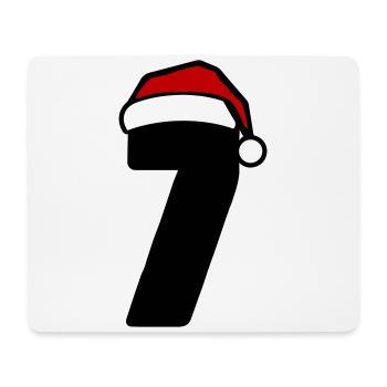 7 Numéro de Noël - Tapis de souris (format paysage) - blanc - Devant