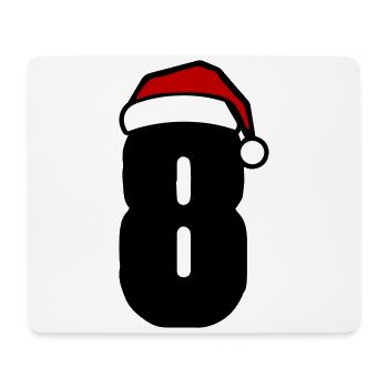 8 Number Christmas - Mouse Pad (horizontal) - white - Front