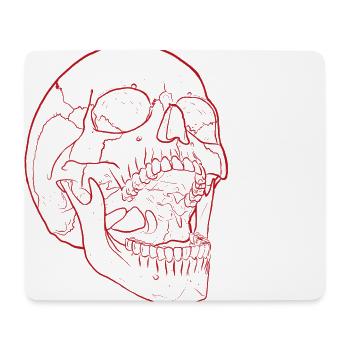 Stummer Schrei - Totenkopf in rot - Mousepad (Querformat) - Weiß - Vorne